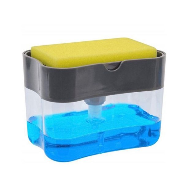 Press Soap Dispenser Kitchen Detergent Wash Presser (Gray) - Image 2