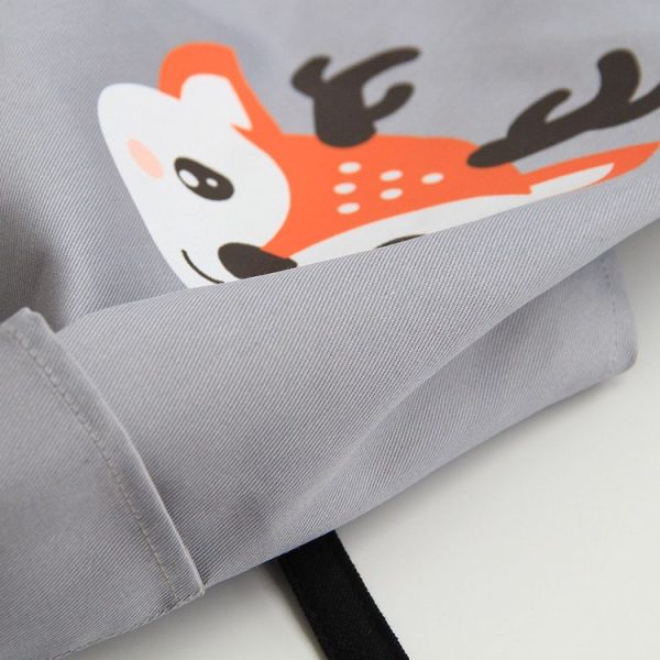 Cartoon Animal Cotton Sleeveless Smock Parent-child Apron, Size: Children Apron S (Dark Yellow Zebra) - Image 6