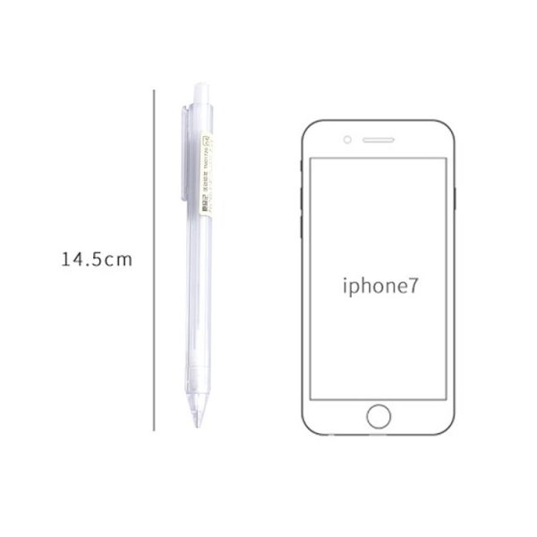 2 PCS Activity Pencil Frosted Transparent Hexagon Pen Student Pencil, Refill: 0.5mm, Lead Hardness: 2B - Image 2