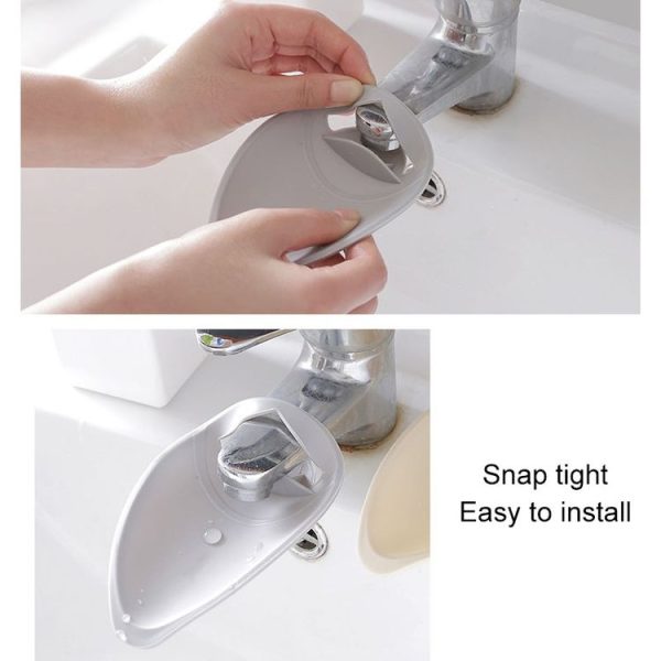 Faucet Extender Solid Color Sink Handle Extension Toddler For Bathroom Children Hand Wash (Pink) - Image 3