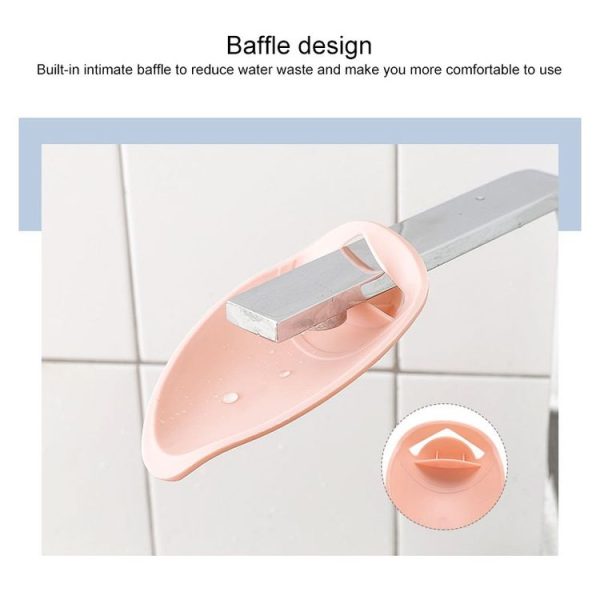 Faucet Extender Solid Color Sink Handle Extension Toddler For Bathroom Children Hand Wash (Pink) - Image 4
