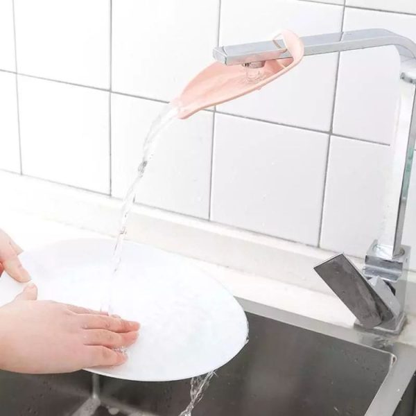 Faucet Extender Solid Color Sink Handle Extension Toddler For Bathroom Children Hand Wash (Pink) - Image 7