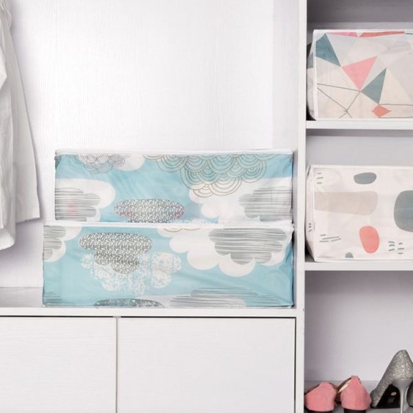 Bed Storage Dustproof Dampproof Quilt Storage Folding Clothes Bag, Size: 55x36x20cm (Clouds) - Image 10