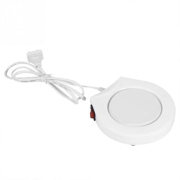 Beverage Heater Tray Pad Milk Tea Coffee Mug Hot Drinks Cup Heater, Shape: Round (White) - Image 4