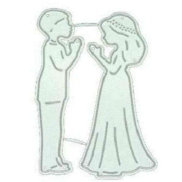 2 Sets Boy Girl Knife Mold Carbon Steel Embossing Manual DIY Knife Mold