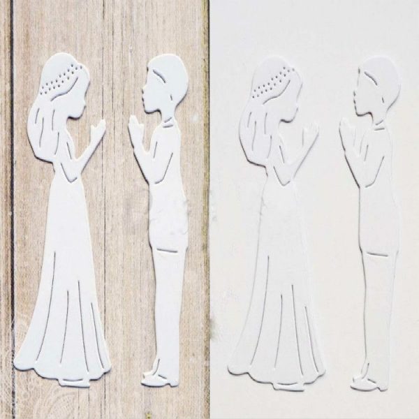 2 Sets Boy Girl Knife Mold Carbon Steel Embossing Manual DIY Knife Mold - Image 4