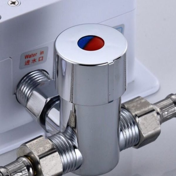 Brass Adjustable Temperature Three-way Valve Cold And Hot Water Mixing Switch Brass Induction Faucet - Image 6