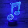 Music Note 3D Visual Light Touch Colorful Changing Decorative Table Lamp LED Night Light - Image 2