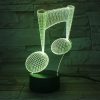 Music Note 3D Visual Light Touch Colorful Changing Decorative Table Lamp LED Night Light - Image 5