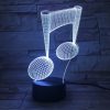 Music Note 3D Visual Light Touch Colorful Changing Decorative Table Lamp LED Night Light - Image 8