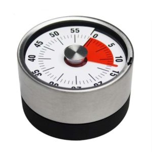Kitchen Timer Countdown Timer with Magnetic Stainless Steel Timer, Color: 6cm Black