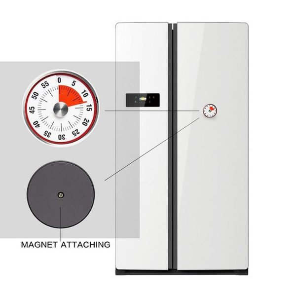 Kitchen Timer Countdown Timer with Magnetic Stainless Steel Timer, Color: 6cm Black - Image 6