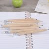 12 PCS Sharpened Pencil Round Writing Pen Wooden Student Stationery with Eraser, Lead Hardness: HB (Wood) - Image 3