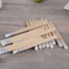 12 PCS Sharpened Pencil Round Writing Pen Wooden Student Stationery with Eraser, Lead Hardness: HB (Wood) - Image 5