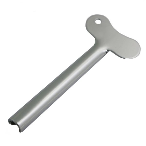 3 PCS Stainless Steel Squeezing Toothpaste Device Hair Key Squeegee Dyeing Tool Semicircular Metal Squeezer (Silver) - Image 3