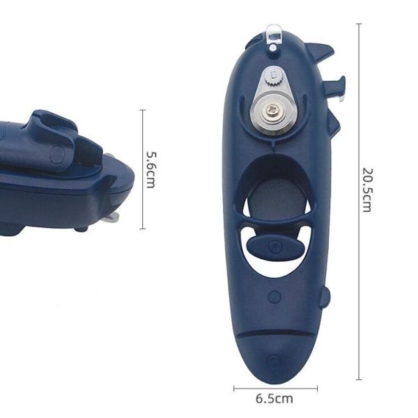 8 in 1 Stainless Steel Multifunctional Hand-canned Bottle Opener (Black) - Image 3