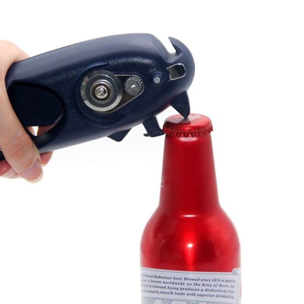 8 in 1 Stainless Steel Multifunctional Hand-canned Bottle Opener (Black) - Image 5