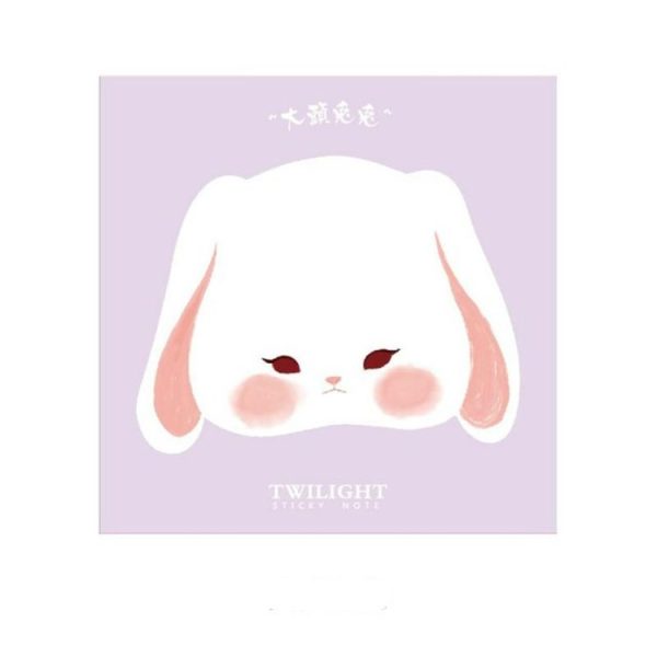 2 PCS Creative Cartoon Animals Cute Message Note N Times Posted Note Book (The Big Headed Bunny) - Image 2