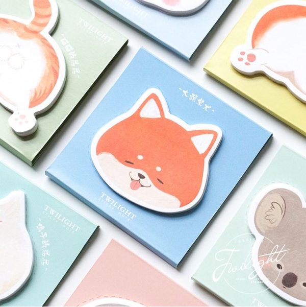 2 PCS Creative Cartoon Animals Cute Message Note N Times Posted Note Book (The Big Headed Bunny) - Image 3