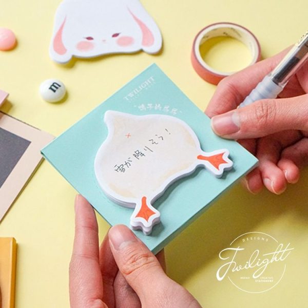 2 PCS Creative Cartoon Animals Cute Message Note N Times Posted Note Book (The Big Headed Bunny) - Image 6