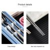 Stainless Steel Tableware Student Office Worker Portable Tableware Set, Specification: 3 PCS / Set, Color: Gold - Image 3