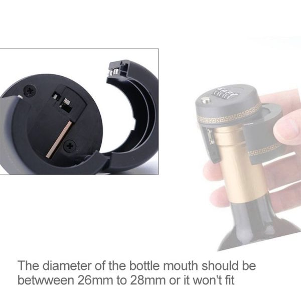 Red Wine Bottle Code Lock Bottle Cap Lock - Image 5