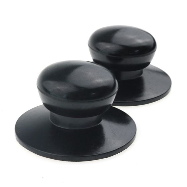 2 PCS Universal Pot Lid Handle Cap Hat Stainless Steel Fitting (Black) - Image 4