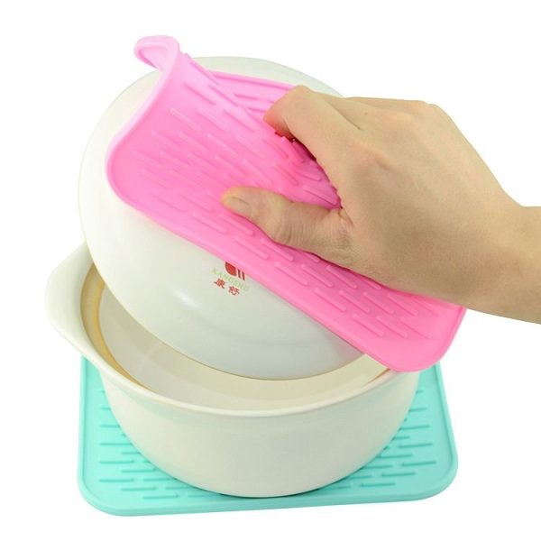 Thicken Colorful Silicone Insulation Mat European Anti-burning Pot Pad Table Waterproof Phone Pad (Orange) - Image 4