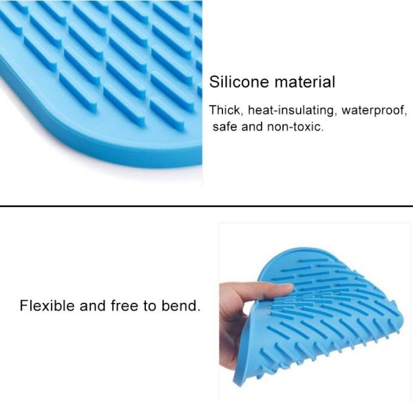 Thicken Colorful Silicone Insulation Mat European Anti-burning Pot Pad Table Waterproof Phone Pad (Orange) - Image 5