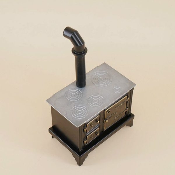 Doll House Kitchen Accessories Metal Cooking Bench Long Chimney - Image 3