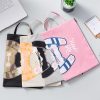 Cute Small Fresh Cartoon Cat A4 File Bag School Office Supplies Canvas Storage Bag (Grey) - Image 4