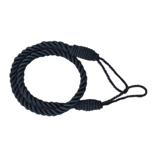 1 Pair Hand-wound Curtain Straps Curtain Rope Curtain Tassels Straps (Black) - Image 2