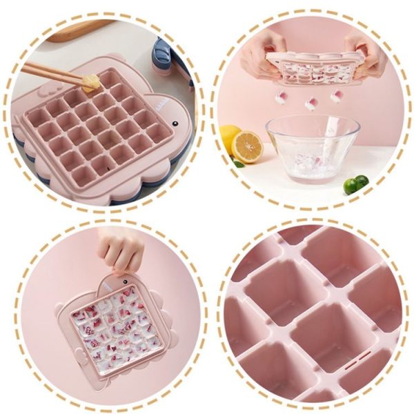 Creative Cute Cartoon Animal Shape Ice Grid Summer Homemade Children DIY Juice Popsicle Mold, Style: Elephant (Pink) - Image 4