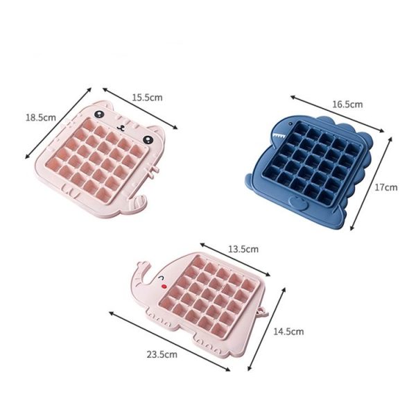 Creative Cute Cartoon Animal Shape Ice Grid Summer Homemade Children DIY Juice Popsicle Mold, Style: Elephant (Pink) - Image 9