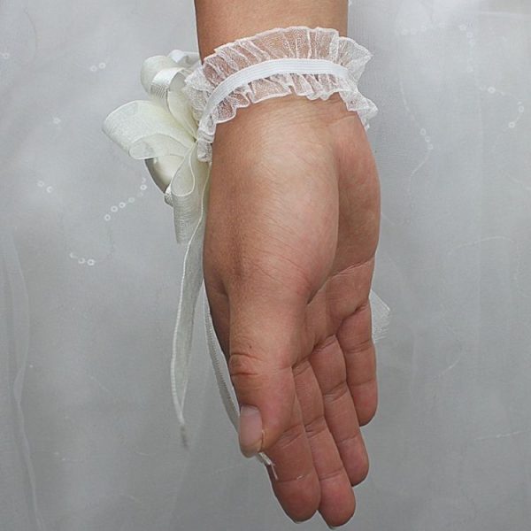 Wedding Groom Bride Boutonniere Rhinoceros Calla Brooch Wrist Flower, Style: Wrist Flower - Image 5