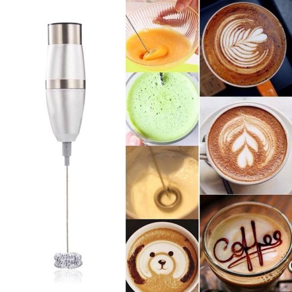 Electric Milk Frother Foamer Double Spring Triple Spring Stainless Steel Mixer - Image 4