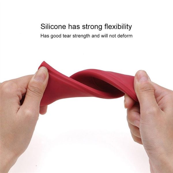 Silicone Pot Holder Handle Anti Slip Cover for Kitchen Thick Soft Pot Handle (Red) - Image 5