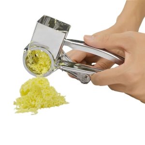 Cheese Grater Rotory Container Stainless Steel Hand-Crank Rotary Shredder with flakes
