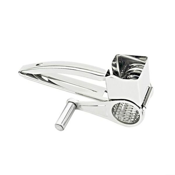 Cheese Grater Rotory Container Stainless Steel Hand-Crank Rotary Shredder with flakes - Image 2