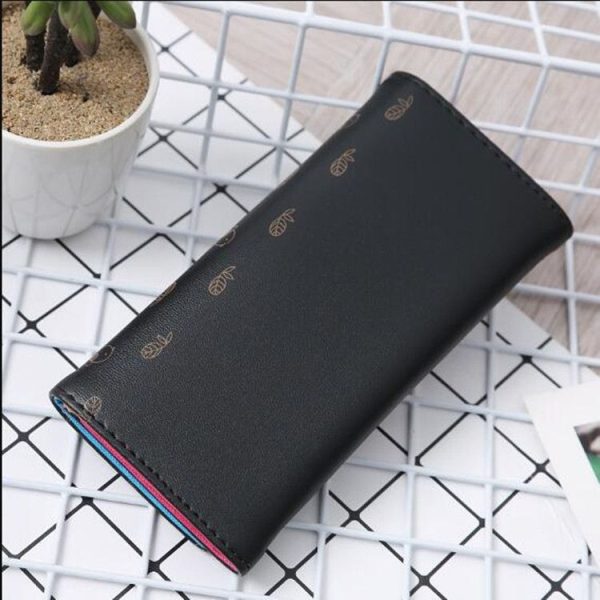 Cartoon Cute Owl Lady Wallet Long Clutch Bag (Purple) - Image 4