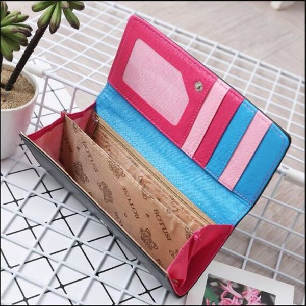 Cartoon Cute Owl Lady Wallet Long Clutch Bag (Purple) - Image 6