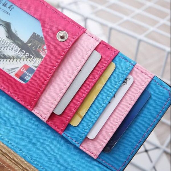 Cartoon Cute Owl Lady Wallet Long Clutch Bag (Purple) - Image 7