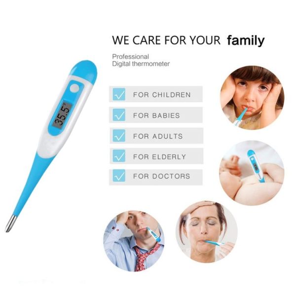 2 PCS LCD Electronic Digital Baby Thermometer Waterproof Soft Tip Medicine Home Thermometer, Random Color Delivery - Image 6