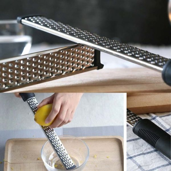 Portable Rectangle Stainless Steel Cheese Grater Tools Chocolate Lemon Fruit Peeler (Color box) - Image 6