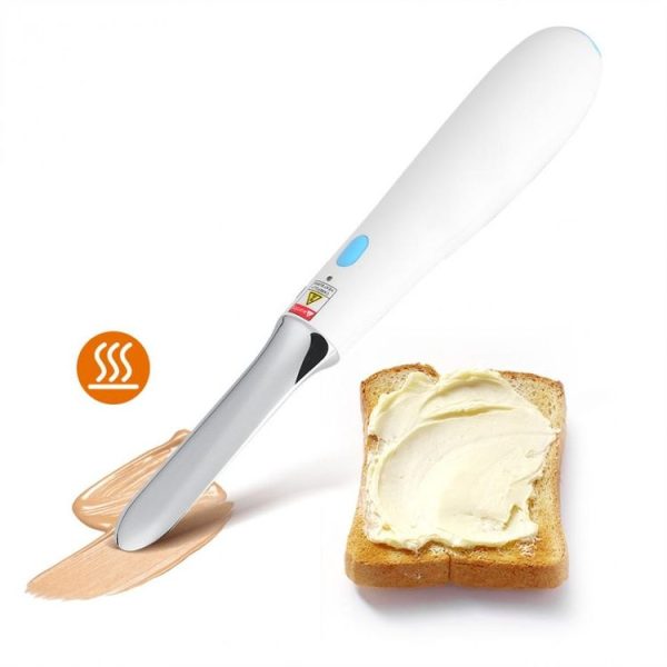 Rechargeable Electric Warm Butter Knife Heated Spreader for Melting Cutting Spreading Cheese Honey Ice Cream