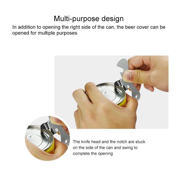 2 PCS Stainless Steel Bottle Opener Can Opener Multifunctional Kitchen Tool (Stainless Steel Color) - Image 5