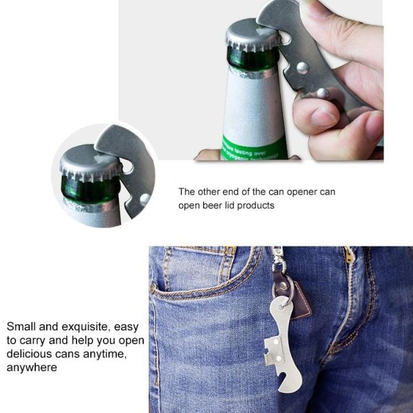 2 PCS Stainless Steel Bottle Opener Can Opener Multifunctional Kitchen Tool (Stainless Steel Color) - Image 6