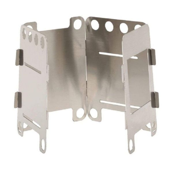 Camping Wood Stove Ultralight Folding Pocket Stove Outdoor Backpacking Cooking Wood Burning Stove Aluminum-Titanium - Image 3