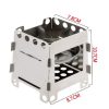 Camping Wood Stove Ultralight Folding Pocket Stove Outdoor Backpacking Cooking Wood Burning Stove Aluminum-Titanium - Image 6