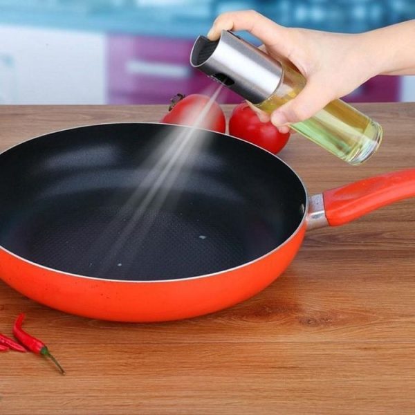 Plastic Glass Olive Pump Spray Bottle Oil Sauce Vinegar Bottle Oil Dispenser (Silver) - Image 6